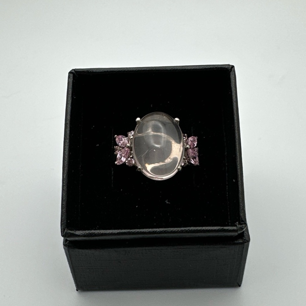 KARIS Collection - Galilea Rose Quartz & Simulated Pink Sapphire Ring Size 10